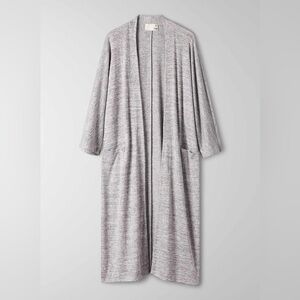 Aritzia Wilfred Free Zlata Open Cardigan Medium Heathered Grey LONG